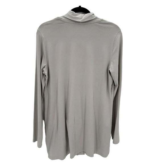 J. Jill Womens Light Gray Open Front Cardigan Sweater With Pockets Size Medium - Picture 4 of 8